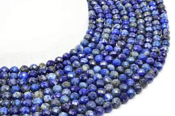 6 mm fasetowane koraliki Lapis Lazuli na sznurze o długości 40 cm