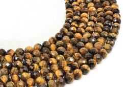 8mm fasetowane koraliki tygrysie oko na sznurze o długości 40 cm