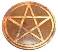 Miedziana broszka do kieszeni Pentagram 4cm