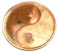 Miedziana broszka kieszonkowa Yin-Yang, 4 cm