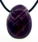 Ametystowy Chevron walcowany, przebity 3 cm