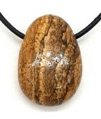 Jaspis walcowany krajobraz przebity 3 cm