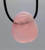 Kwarc różowy walcowany, przebity 3 cm