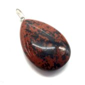 Wisiorek w kształcie łzy z obsydianu mahoniowego 3 cm