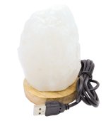 Miniaturowa biała lampa solna USB 1 kg - stała