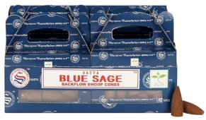 6 szt. stożków Backflow Satya Blue Sage