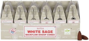 6 stożków Backflow Satya Sage White