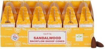 Stożki zwrotne Satya Sandalwood 6 szt.
