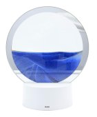 Okrągła lampa piaskowa 18 cm - niebieska