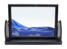 Dwustronny stół z ruchomym piaskiem 26 cm - niebieski