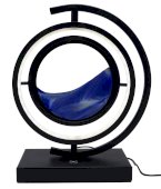 Rewersyjna lampa piaskowa Tower Design 33 cm – niebieska