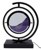 Rewersyjna lampa piaskowa Tower 33 cm - fioletowa