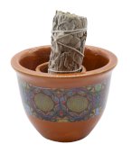 Ceramiczna miska fumigacyjna Kwiat Życia 9 cm