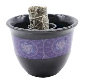 Ceramiczna miska fumigacyjna Metatron, czarna, 13 cm