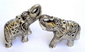 Miniaturowa metalowa figurka słonia 6 cm