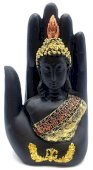 Żywiczna figurka Buddy na dłoni 18 cm