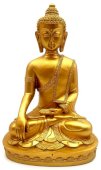 Żywiczna figurka Buddy Złota Medytacja 28 cm