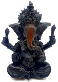 Żywiczna figurka Ganesha, antyczna, 13 cm