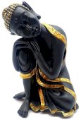 Czarny Myśliciel Budda Żywica Statuetka 28 cm