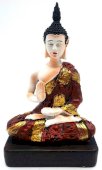 Czerwona tajska figurka Buddy z żywicy 18 cm