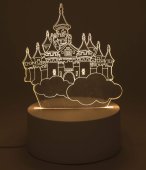 Disney Castle Plastikowa lampka nocna USB 12 cm