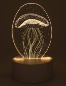 14 cm plastikowa lampka nocna USB Meduza