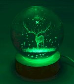 Lampka nocna USB Szklany Jeleń Wielokolorowy 9 cm